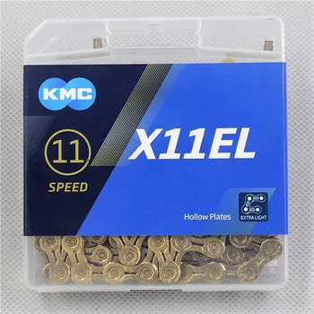 KMC X11EL Ti-N 11-ātrumu Ķēdi 116L 11 Ātruma Velosipēda Ķēdes ar Maģisko Pogu, Ar Oriģinālo kasti Goid