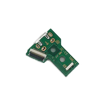 10SETS V4 12 Pin Maksas Lente Kabeļu Par PS4 Pro Kontrolieris JDS-40 USB Uzlādes Valdes Kontaktligzdu Slēgumu & Kabelis