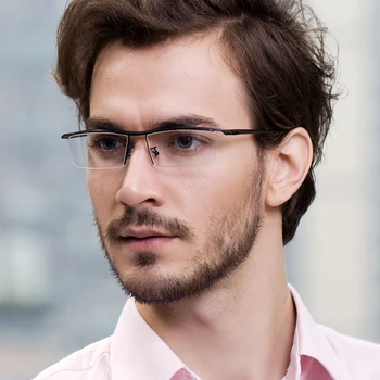 ELECCION Titāna Sakausējuma Recepšu Brilles Vīriešu Korektīvo Dioptric Brilles Metāla Optiskā Acs Rāmis Photochromic Brilles