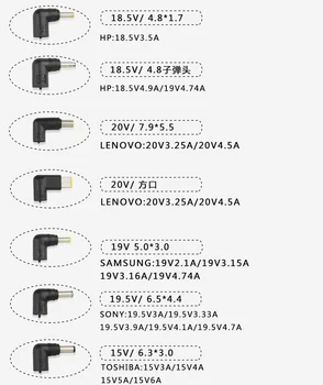 15-20V 90W Klēpjdatoru AC Automātiska Universāla Strāvas Adapteris Lādētājs Acer ASUS DELL Thinkpad Lenovo Sony Toshiba, Samsung Klēpjdators