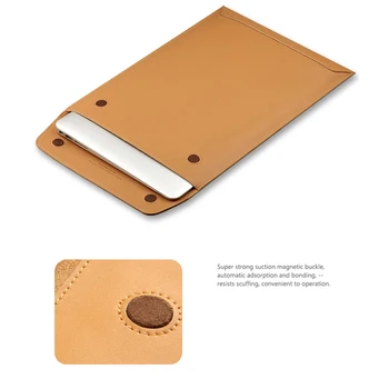 Īstas Ādas Laptop Sleeve For Macbook Pro 13.3 15.4 Retina 13 15 Notebook PC Messenger Case Cover For Macbook Air 11.6 12