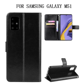 MOFi Flip Case For Samsung Galaxy M51 Ādas Magnētisko Sprādzes GalaxyM51 Kartes Slots Aizsardzības Turētājs Apvalks, Anti Klauvēt
