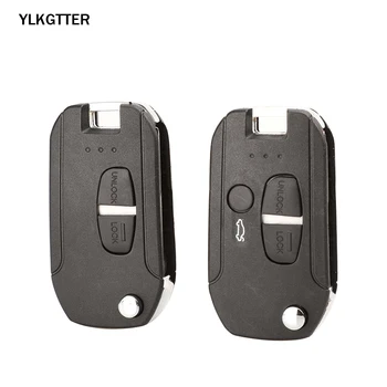 YLKGTTER 2 pogas Modificētu smart auto atslēgu apvalka Mitsubishi L200 Montero Pajero Shogun Triton tautas Flip Floding taustiņu gadījumā