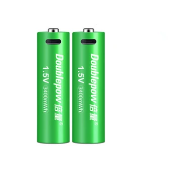 8pcs/daudz Jaunu 1,5 V AA uzlādējamas baterijas 3400mWh USB lādējamu litija bateriju ar Micro USB kabelis ātra uzlāde