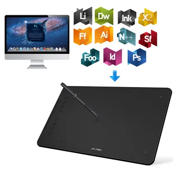 Grafikas Zīmēšanas XP Tablet Pen Digital Tablet Deco 01 Graphic Tablet 8192 līmeni Krāsošana Valdes Akumulators-bezmaksas Stylus Vairumtirdzniecība