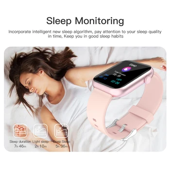 COLMI P9 Smart Skatīties Vīrieši Sievietes Pilnu Smartwatch Iebūvēts spēli IP67 waterproof, Sirdsdarbības, Miega Monitors iOS Android tālrunis