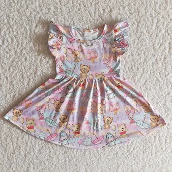 Vairumtirdzniecības Baby Meitenes Vasaras Boutique Apģērbu Ar Īsām Piedurknēm Bērniem Toddler Modes Apģērbu Skaisti Bērni Cute Kleitu