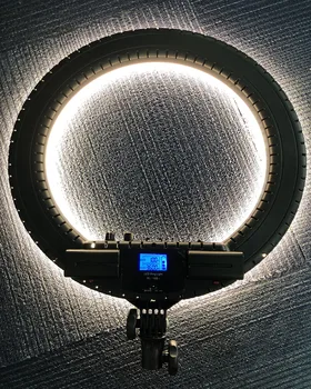 Fosoto RL-18BII LED Ring Light 3200-5600K Lampas Apgaismojums ar Statīvu&Baterijas Slots Kameras Foto Youtube Studio Video Grims