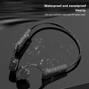 Bluetooth Bezvadu Austiņas IPX5 Ūdensizturīgs Sporta Stereo Kaula Vadāmība Trokšņa Samazināšanas Austiņas Ar Mikrofonu Auss Āķi, Hea
