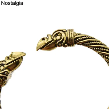 Nostalģija Vikingos Odin Raven Galvas Pulseira Viking Rotaslietas Vīriešu Rokas Aproces Atvērt Nagu Aproce Vikingo Rokassprādze Jwelry Sievietēm
