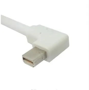 Labas kvalitātes taisnā leņķī 90 grādu Mini DisplayPort DP revolūcija VGA RGB1080p displejs projektoru kabeļa adapteris balts
