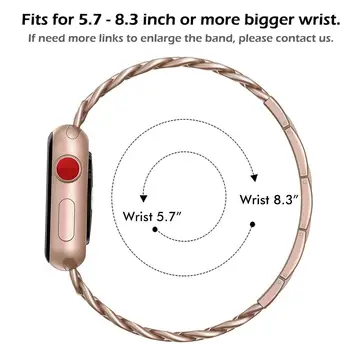 Nerūsējošā Tērauda siksniņa Apple Skatīties joslas 40mm 44mm iWatch band 38mm 42mm Meatal Aproce iwatch series 5 4 3 2 1 38 44 mm