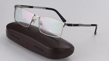 JIE.B Uzņēmējdarbības Brilles Rāmis Pusi Loka Optiskās Brilles Vīriešiem, Zelta Briļļu Rāmja Brilles Tuvredzība Lasījumā Unikālu dizainu Templis