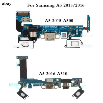 Samsung Galaxy A510/A500 Oriģinālo USB Uzlāde Dokā A5 2016/SM-A510F A510/ A500 F Maksas Ostas Dock Connector Flex Cable