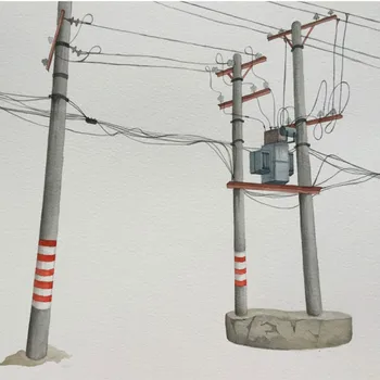 DIY HO 1:87 Transformatora Plastmasas Pole Vilciena Dzelzceļa Skatuves Izkārtojums Dzelzceļa Piederumi Unpainted un Nesamontēti
