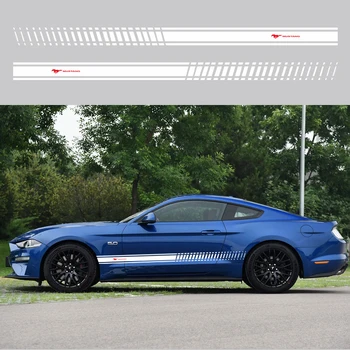 Auto Līnijas Uzlīmes Ford Mustang Piederumi Vinila Decal Uzlīmes Grafikas Sporta Sānu Uzlīmes Car Styling 4GAB