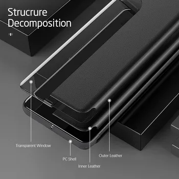 Sākotnējā Luksusa Ādas Smart View Window Flip Case For Huawei Hawei P30 P20 Pro Lite P30Pro P30Lite Oficiālais Triecienizturīgs Gadījumos