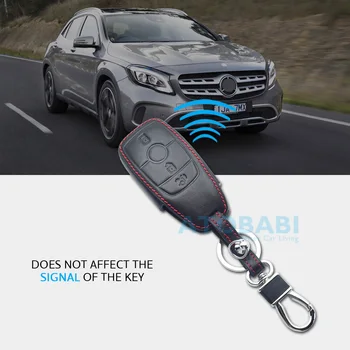 Ādas Automašīnas Atslēgas Vāks Mercedes Benz 2019-2020 C 2017-2020 E 2018-2020 S Klases Keychain, Smart Tālvadības Pults Aizsargs Lietā