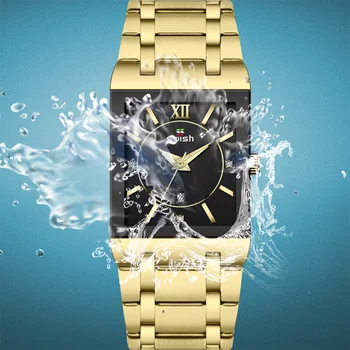 PĒRT 2020. gadam Kvarca Skatīties Vīriešu Modes Ūdensnecaurlaidīgs Gold Business Square Pulksteņi Gadījuma Sporta Militārais rokas Pulkstenis Relogio