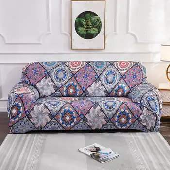 Bohemia Spandex Sofa Cover Mandala Modelis Dīvāns Attiecas Dīvāns Dvieļu Dzīvojamās Istabas Mēbeles Aizsardzības Krēslā Dīvāni Dīvāns