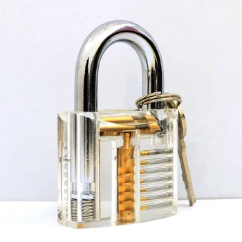 Atslēdznieks Rokas Instrumenti Lock Pick Iestatīt Caurspīdīgu Redzams Kā Prakses Piekaramo Atslēgu, Ar Salauztu Atslēgu Noņemt Āķi Dubultu Spriedzi Rindas
