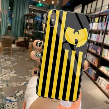 HUAGETOP WuTang Wu-Tang LOGO Mīksto Telefonu Gadījumā Vāks Rūdīta Stikla iPhone 11 Pro XR XS MAX 8 X 7 6S 6 Plus SE 