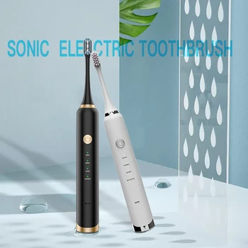 16Mode Sonic Elektriskā zobu Suka 5 Nomaiņa Suka Galvas Ultraskaņas USB Lādējamu Elektronisko Smart Ceļojumā jātīra Zobi