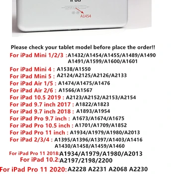 Par Capa iPad Air 2 1 9.7 2018 Gadījumā Mīksta PU Smart Cover iPad Pro 11 2019 2020 10.2 Mini 2 3 4 5 5 6 7 Paaudzes Būtiska