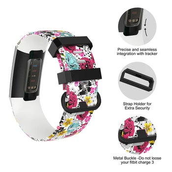 Baaletc Par Fitbit Maksas 3 Piederumi Sporta Band Krāsains TPU Regulējams Siksnu Nomaiņa Smartwatch Par Fitbit Maksas 3 Joslu