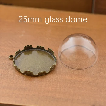 10set dobas stikla kupols ar uzstādījumu bāze ar gredzenu komplektu lode stikla globuss, kulons stikla pudele rotaslietas kulons dažādu stilu