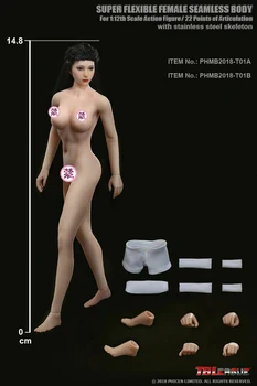 TBL PH PHMB2018-T01 A/B 1/12 Gaiši Sauļošanās Bezšuvju Vidēja Krūts Attēls Sievietes Ķermeņa Modelis