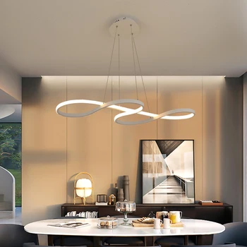 Mūsdienu Jauno Radošo piekariņu gaismas LED Virtuves alumīnija silīcija apturēšanu karājas vadu lampas dinning room lamparas colgantes