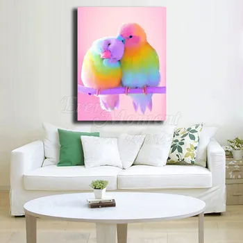 Kādreiz Brīdi Dimanta Krāsošana Papagailis Dzīvnieku Pilnu Kvadrātveida Urbt Cross Stitch 5D DIY Dimanta Izšuvumi Mājas Sienu Apdare S2F1098