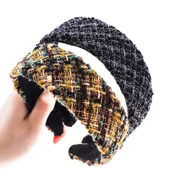 PROLY Jaunu Modes Sieviešu Galvas stīpa Plata Sānu Trikotāžas Hairband Kokvilnas Auduma Bārkstis Turban Vintage Cepures Matu Aksesuāri