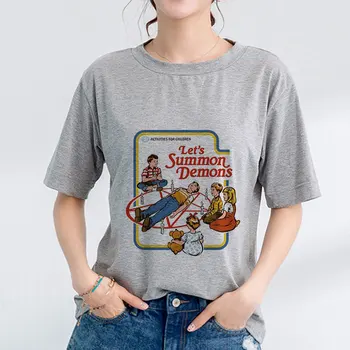 Vasaras 90s Modes T Krekls Sievietēm Vintage Tee Kreklu Femme Īsām Piedurknēm T-krekls Harajuku Topi Tumblr Drēbes O-veida kakla