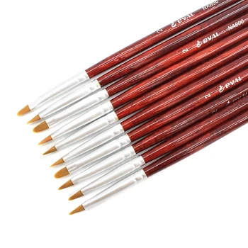 Profesionālās 6 gab Sarkano Krāsu UV, kas Nav kodīgas Zīmēšanas Pildspalvas Gēla Otas Manikīram DIY Nail Art Rīku Ovāla Slīpumu, Krāsu ota