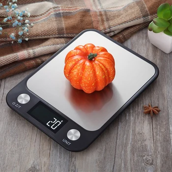 AJY CX-2018 Jaunas Nerūsējošā tērauda Platforma slim Digital Virtuves Mēroga 5kg/1g LCD displejs Pārtikas svaru skalas