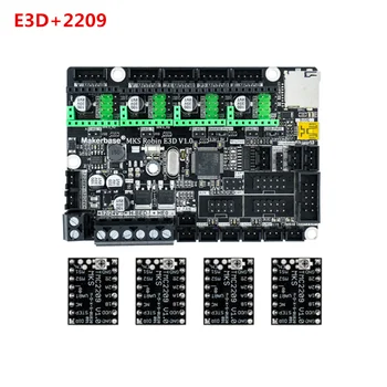MKS Robin E3D mātesplati Creality Ender 3 CR-10 uzlabot daļas, 3D printeri, 32 bitu vadības plate UART TMC2209 TMC2208 vadītāja