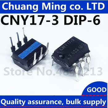 100pcs/daudz CNY17-3 DIP6 CNY17F-3 CNY17 Tranzistora izejas optoelektronisko NPN Phototransistor Jaunu oriģinālu bezmaksas piegāde