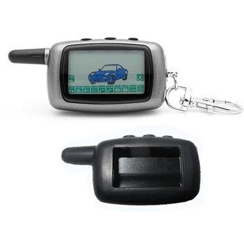 Krievijas Versija Gadījumā Keychain Par Starline A9 LCD Tālvadības 2 Veidu divvirzienu Auto Signalizācija + silikona gadījumā