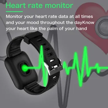 Reloj Sākotnējā 116 Plus Smart Pulksteņi Sporta Smart Skatīties Aproce Sirds ritma Monitors D13 Smartwatch VS Y68 D20 Smartwatch mujer