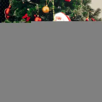Ziemassvētku Un Santa Claus Kāpšanas Kāpnes, Koka Lelle Karājās Apdare, Āra Iekštelpu Kāpšanas Biezumu Ziemassvētku Rotājumu Par Jaunā Gada Dāvanu