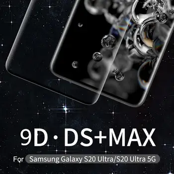 NILLKIN DS+ MAX 9D pilnībā sedza Rūdīta Stikla Samsung Galaxy S20 Ultra/S20 Ultra 5G Pilna Izliekta Stikla Ekrāna Aizsargs