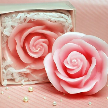 Vairumtirdzniecības kāzu sveces silikona veidnē silikona veidnē dzimšanas dienas sveces, rožu pelējuma
