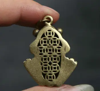 Neliels Retums Ķīniešu Bronzas Pievilcīgs Dzīvnieku Varde Naudu, Monētas Bagātību Kulons