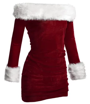 Plus Lieluma Jaunais Gads Ziemassvētku Kostīms Sievietēm Sarkanā Sexy Kleita Pieaugušo Sieviešu Modes Cosplay