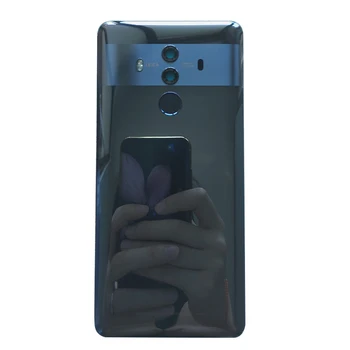 ZUCZUG Jaunu Oriģinālu Stikla Aizmugures Mājokļu Huawei Mate 10 Pro Ar pirkstu Nospiedumu Sensors+Objektīvs+Zibspuldze Akumulatora Vāciņu Gadījumā