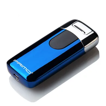 Primo Jaunas Dual Loka USB Vieglāks Lādējamu Elektronisko Vieglāks LED Ekrānu Cigarešu Plazmas Indukcijas Palse Impulsa Pērkons Vieglāks