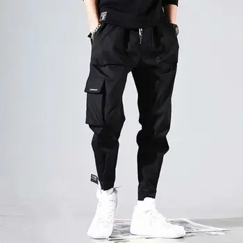 Kabatas Harēma Bikses, Vīriešu, Rudens, Ziemas Gadījuma Treniņbikses Hip Hop Joggers Jauns Dizains Slim Fit Zīmuli Bikses