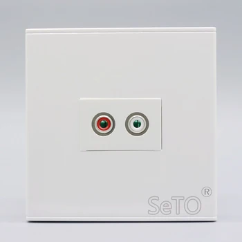 SeTo 86 Tips-Viens Portu, Red & White Audio Panelis Sienas Plāksne Ligzda Keystone Faceplate